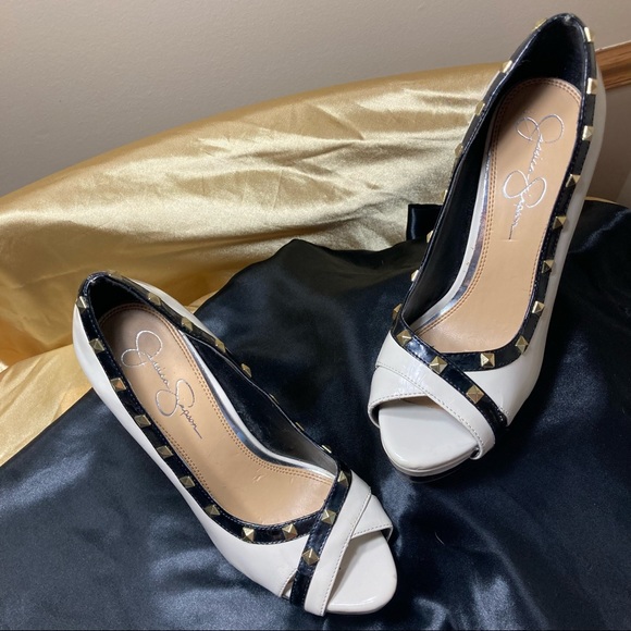 💥 Jessica Simpson “Eileen” peep toe pump size 7.5M!! - Picture 1 of 8
